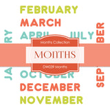 Months Digital Paper DW039 - Digital Paper Shop