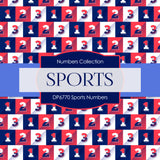 Sports Numbers Digital Paper DP6770 - Digital Paper Shop