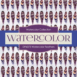 Watercolor Feathers Digital Paper DP6073 - Digital Paper Shop - 3