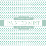 Painted Mint Digital Paper DP432 - Digital Paper Shop