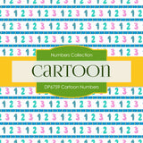 Cartoon Numbers Digital Paper DP6759 - Digital Paper Shop