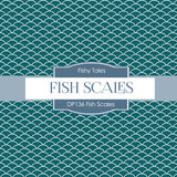 Fish Scales Digital Paper DP136 - Digital Paper Shop