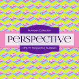 Perspective Numbers Digital Paper DP6771 - Digital Paper Shop