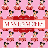 Minnie Mickey Digital Paper DP1379 - Digital Paper Shop