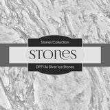 Silver Ice Stones Digital Paper DP7136 - Digital Paper Shop