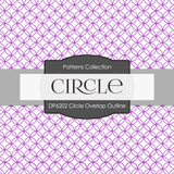 Circle Overlap Outline Digital Paper DP6202B - Digital Paper Shop