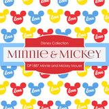 Minnie and Mickey Mouse Digital Paper DP1887 - Digital Paper Shop