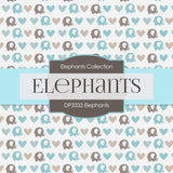 Elephants Party Digital Paper DP3333 - Digital Paper Shop