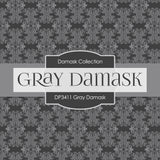 Gray Damask Digital Paper DP3411 - Digital Paper Shop