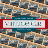 Car Posters Digital Paper DP6896 - Digital Paper Shop