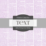 Text On White Digital Paper DP6170A - Digital Paper Shop