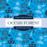 Ocean Forest Digital Paper DP1302 - Digital Paper Shop
