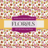 Pretty Tulip Florals Digital Paper DP7120 - Digital Paper Shop