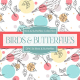 Birds & Butterflies Digital Paper DP4136 - Digital Paper Shop