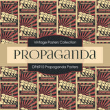 Propaganda Posters Digital Paper DP6910 - Digital Paper Shop