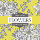 Summer Flowers Digital Paper DP4145 - Digital Paper Shop