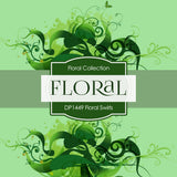 Floral Swirls Digital Paper DP1449 - Digital Paper Shop
