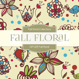 Fall Floral Digital Paper DP1229 - Digital Paper Shop