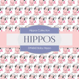 Baby Hippo Digital Paper DP6842 - Digital Paper Shop