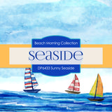 Sunny Seaside Digital Paper DP6433 - Digital Paper Shop