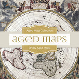 Aged Maps Digital Paper DP402 - Digital Paper Shop