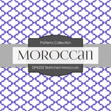 Sketched Moroccan Digital Paper DP6232B - Digital Paper Shop