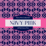 Navy Pink Digital Paper DP965 - Digital Paper Shop - 3