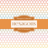 Hexagons Digital Paper DP6174B - Digital Paper Shop
