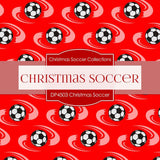 Christmas Soccer Digital Paper DP4503 - Digital Paper Shop