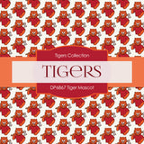 Tiger Mascot Digital Paper DP6867 - Digital Paper Shop