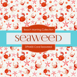 Coral Seaweed Digital Paper DP6435 - Digital Paper Shop