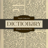Dictionary Print Digital Paper DP4846 - Digital Paper Shop