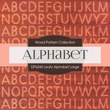 Leafy Alphabet Large Digital Paper DP6345A - Digital Paper Shop