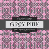 Dark Grey Pink Patterns Digital Paper DP907 - Digital Paper Shop - 4