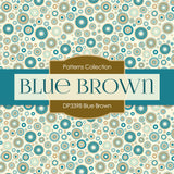 Blue Brown Digital Paper DP3398 - Digital Paper Shop