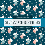 Snow Christmas Digital Paper DP7009 - Digital Paper Shop