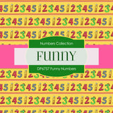 Funny Numbers Digital Paper DP6757 - Digital Paper Shop