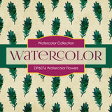 Watercolor Flowers Digital Paper DP6076 - Digital Paper Shop