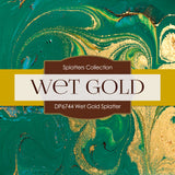 Wet Gold Splatter Digital Paper DP6744 - Digital Paper Shop