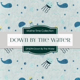 Down By The Water Digital Paper DP6094 - Digital Paper Shop
