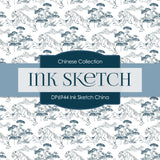 Ink Sketch China Digital Paper DP6944 - Digital Paper Shop
