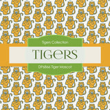 Tiger Mascot Digital Paper DP6866 - Digital Paper Shop