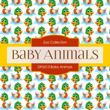 Baby Animals Digital Paper DP6513 - Digital Paper Shop
