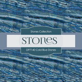 Cold Blue Stones Digital Paper DP7140 - Digital Paper Shop