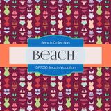 Beach Vacation Digital Paper DP7080 - Digital Paper Shop