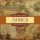 Maps of Africa Digital Paper DP6491 - Digital Paper Shop