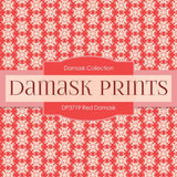 Red Damask Digital Paper DP3719A - Digital Paper Shop
