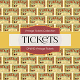 Vintage Ticket Digital Paper DP6930 - Digital Paper Shop