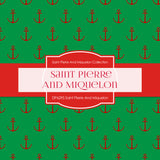 Saint Pierre And Miquelon Digital Paper DP6295 - Digital Paper Shop