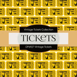 Vintage Ticket Digital Paper DP6927 - Digital Paper Shop